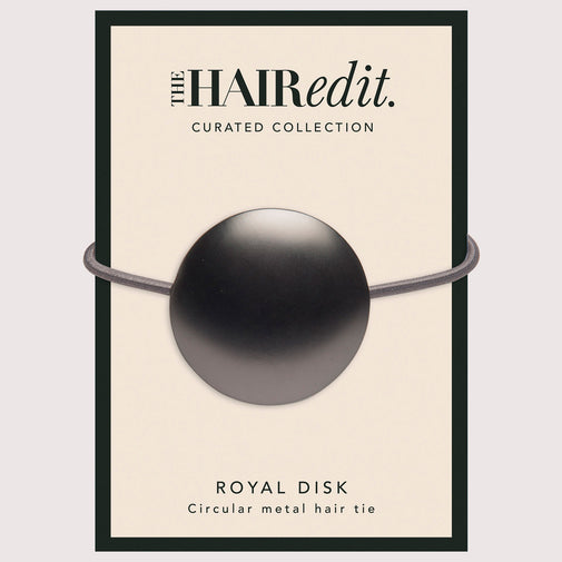 Royal Disk Metal Hair Tie - Gunmetal