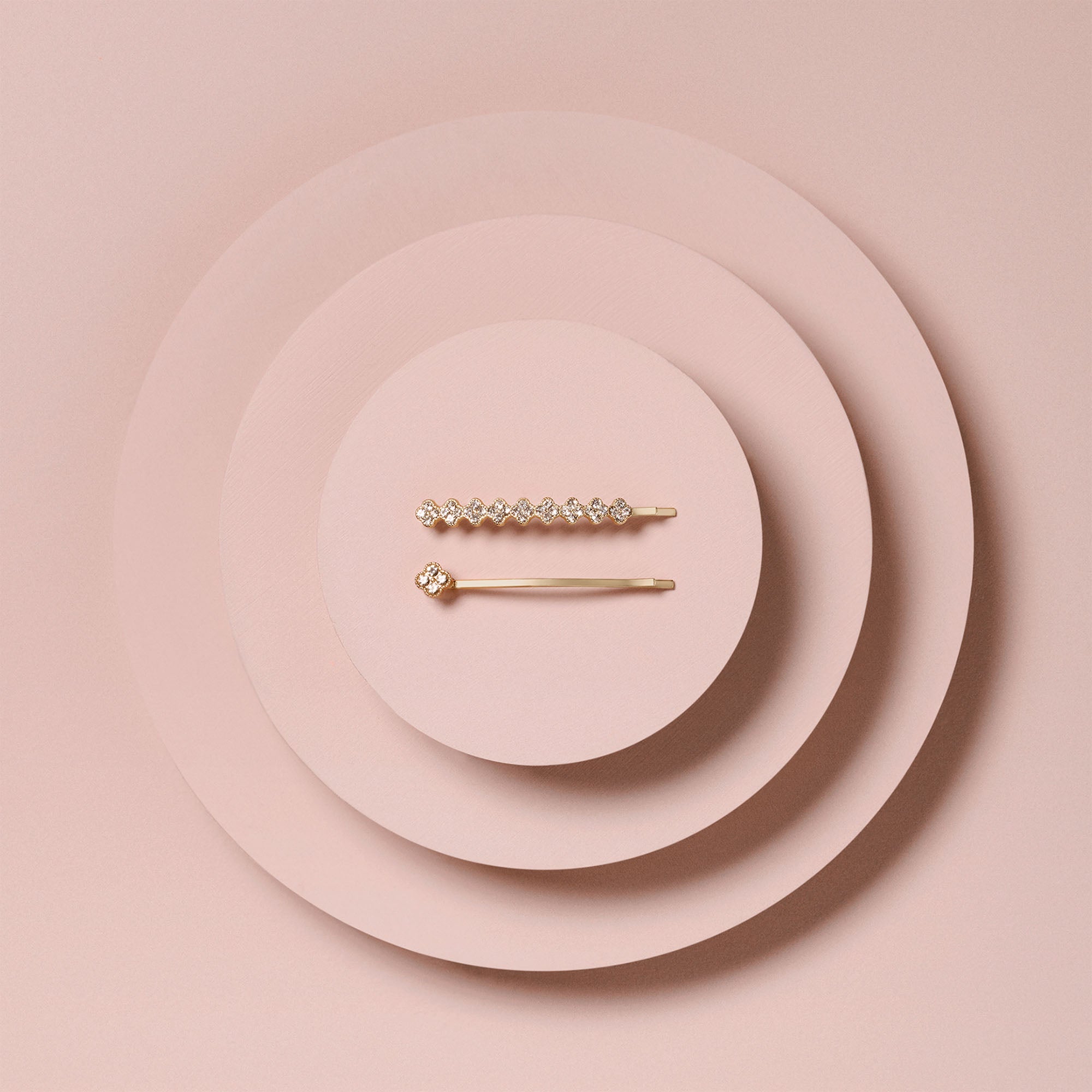 Glam Rhinestone Bobby Pins Set4