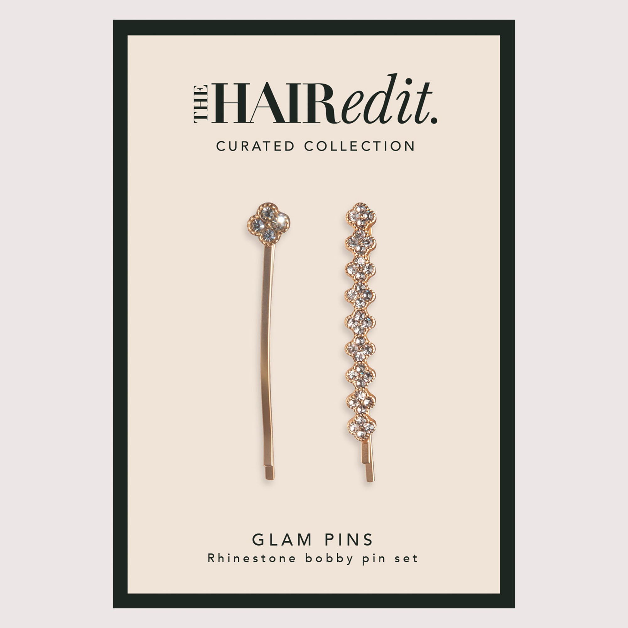 Glam Rhinestone Bobby Pins Set6