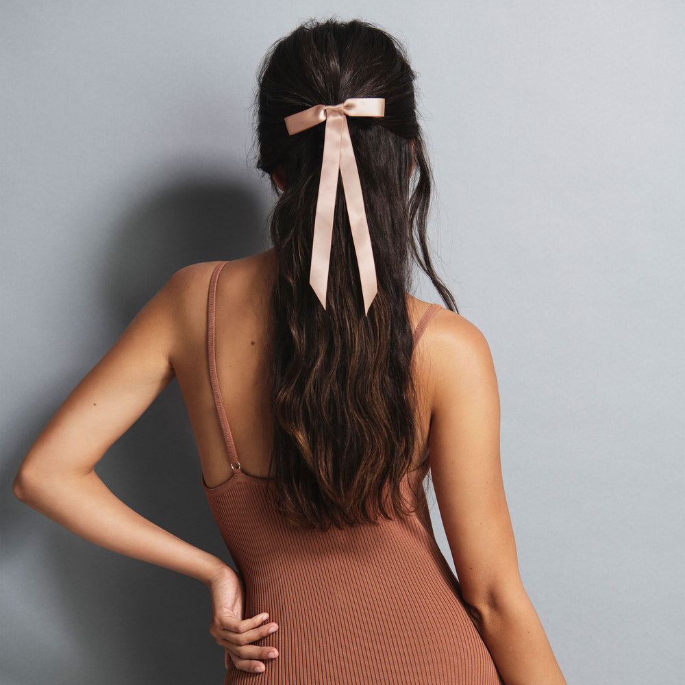 Bow Slide Satin Ribbon Ponytail Hook3