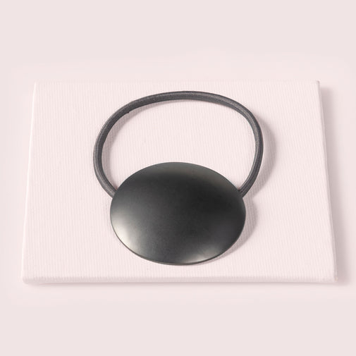 Royal Disk Metal Hair Tie - Gunmetal