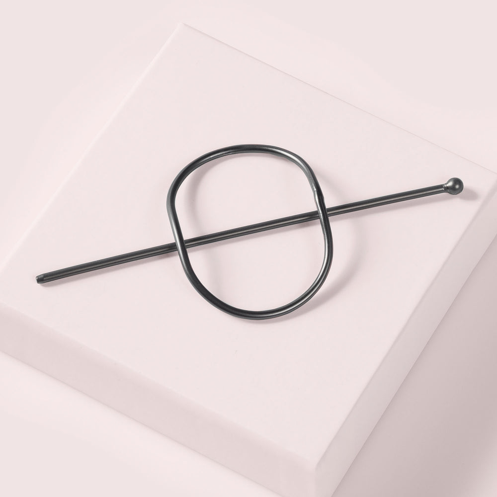 Hoop & Pin Barrette - Gunmetal5