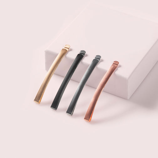 Modern Curved Bobby Pins Set - Gilded