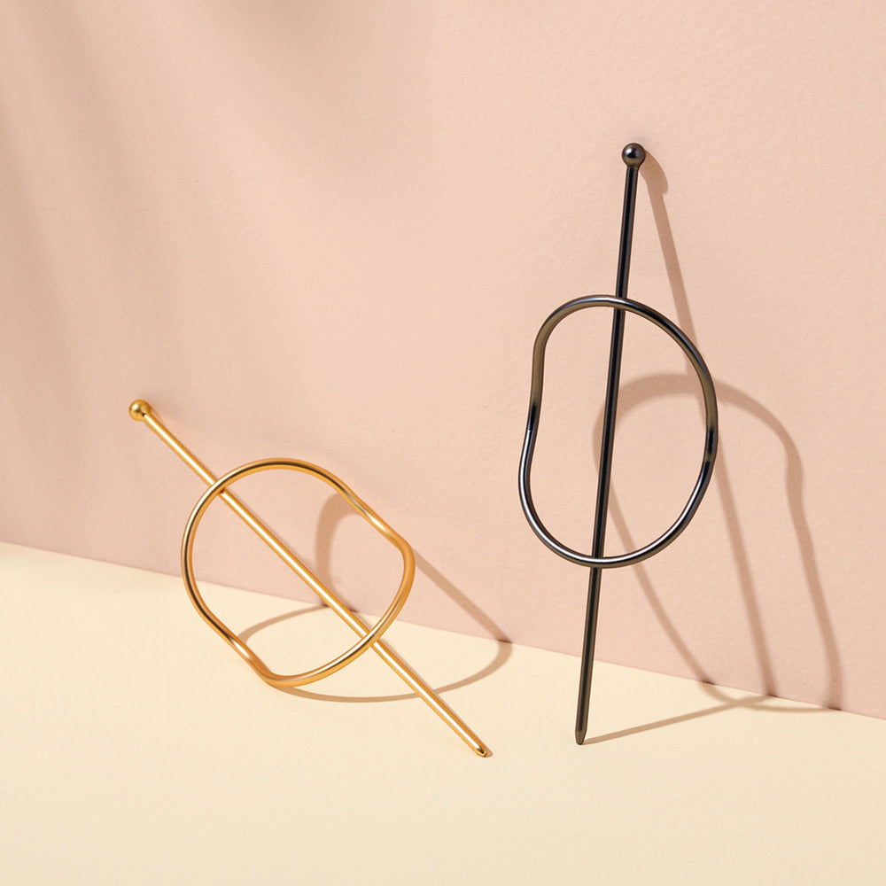 Hoop & Pin Barrette - Gunmetal6