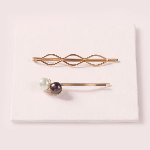 Spherical Pearl Bobby Pins Set