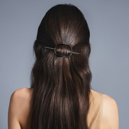Hoop & Pin Barrette - Gunmetal