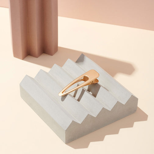 Brushed Triangle Metallic Hair Clip