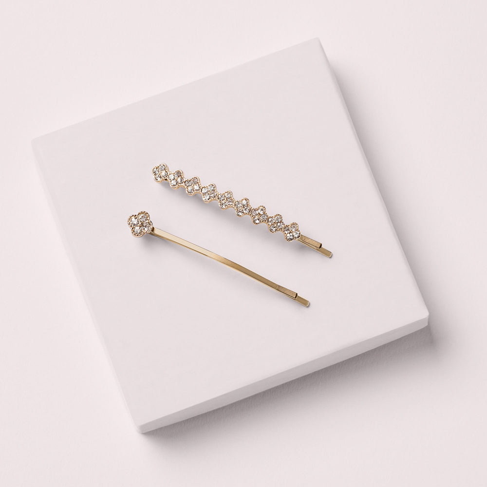 Glam Rhinestone Bobby Pins Set3
