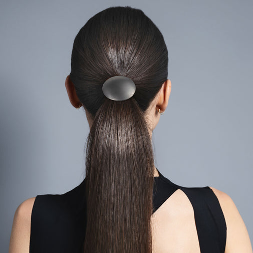 Royal Disk Metal Hair Tie - Gunmetal