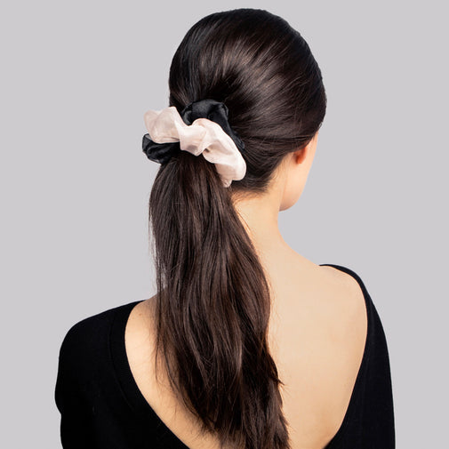 Jolie Ribbon Silk Organza Scrunchies