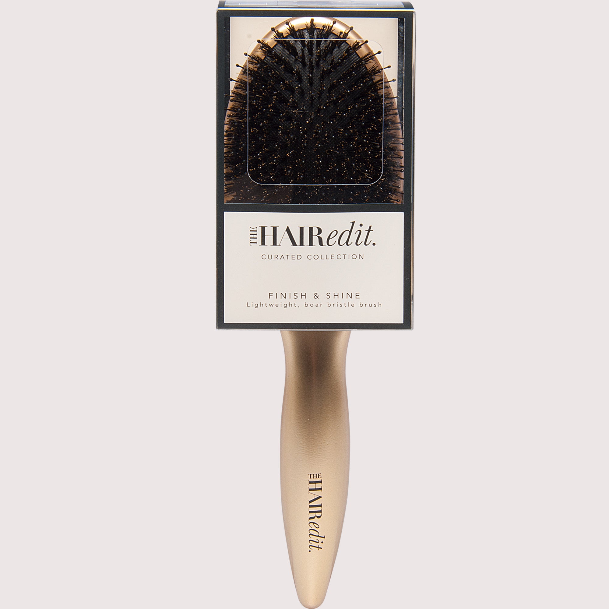 Finish & Shine Boar Bristle Brush - Gold9