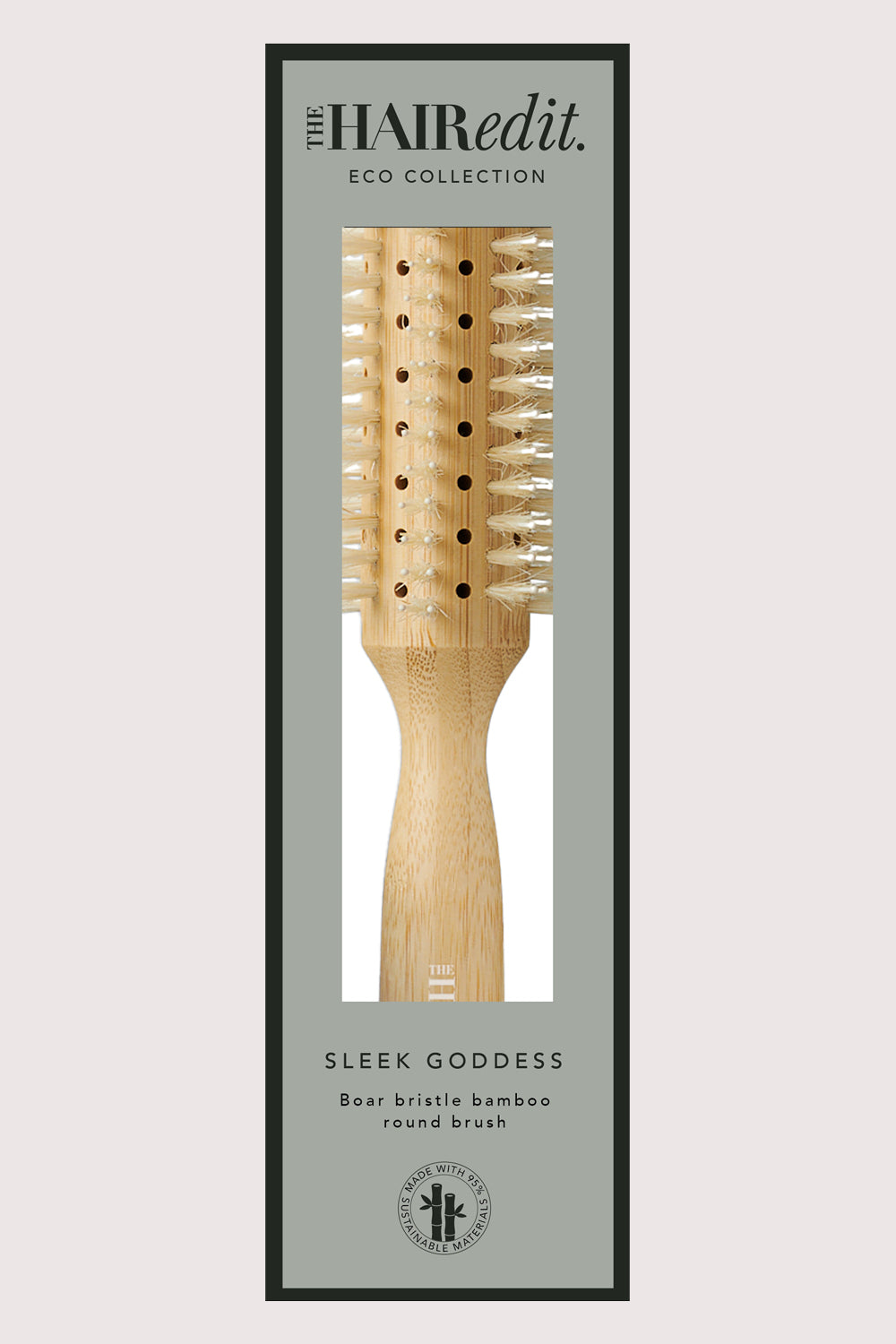 Sleek Goddess Boar Bristle Bamboo Round Brush | The Hair Edit