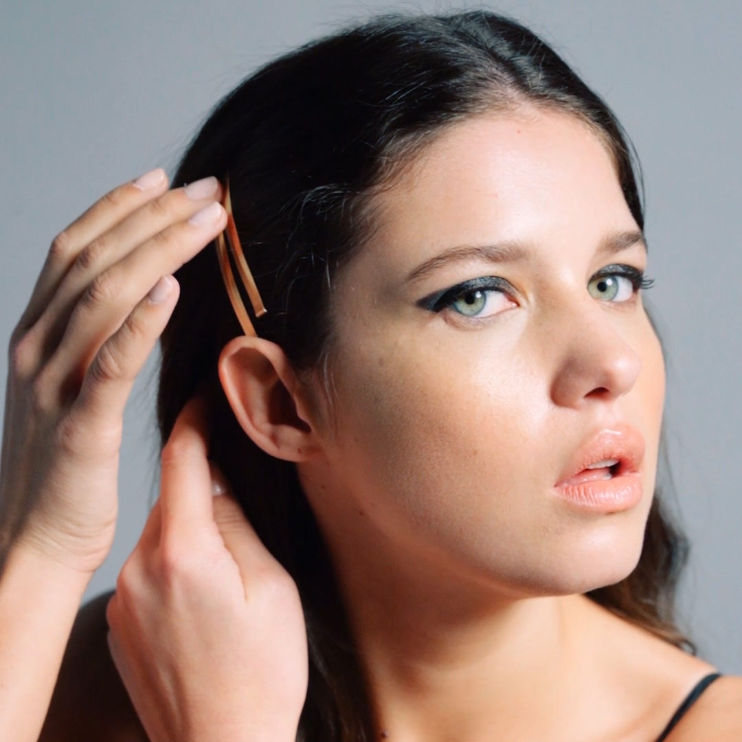 Modern Curved Bobby Pins Set - Gold2