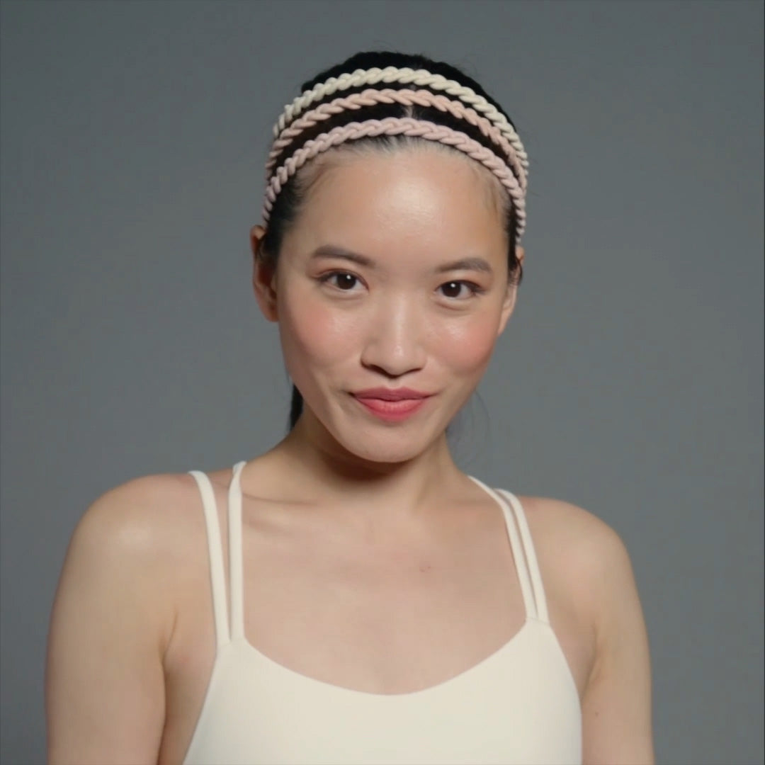 Salutation Bands Slim Braided Headband Set3