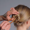 Video of model demonstrating how to wear The Hair Edit's Epic Chignon French Pin