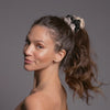 Video of model demonstrating how to wear The Hair Edit's Grand Ruched Ribbons Trio