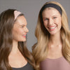 Video of two models demonstrating how to wear The Hair Edit's Harmony Headbands