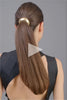 The Hair Edit Brilliant Cuff Arched Gold Metal Hair Tie in models hair 