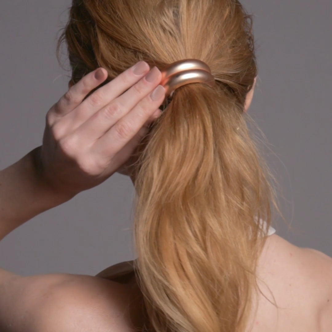 Brilliant Double Cuff Arched Metal Hair Tie2