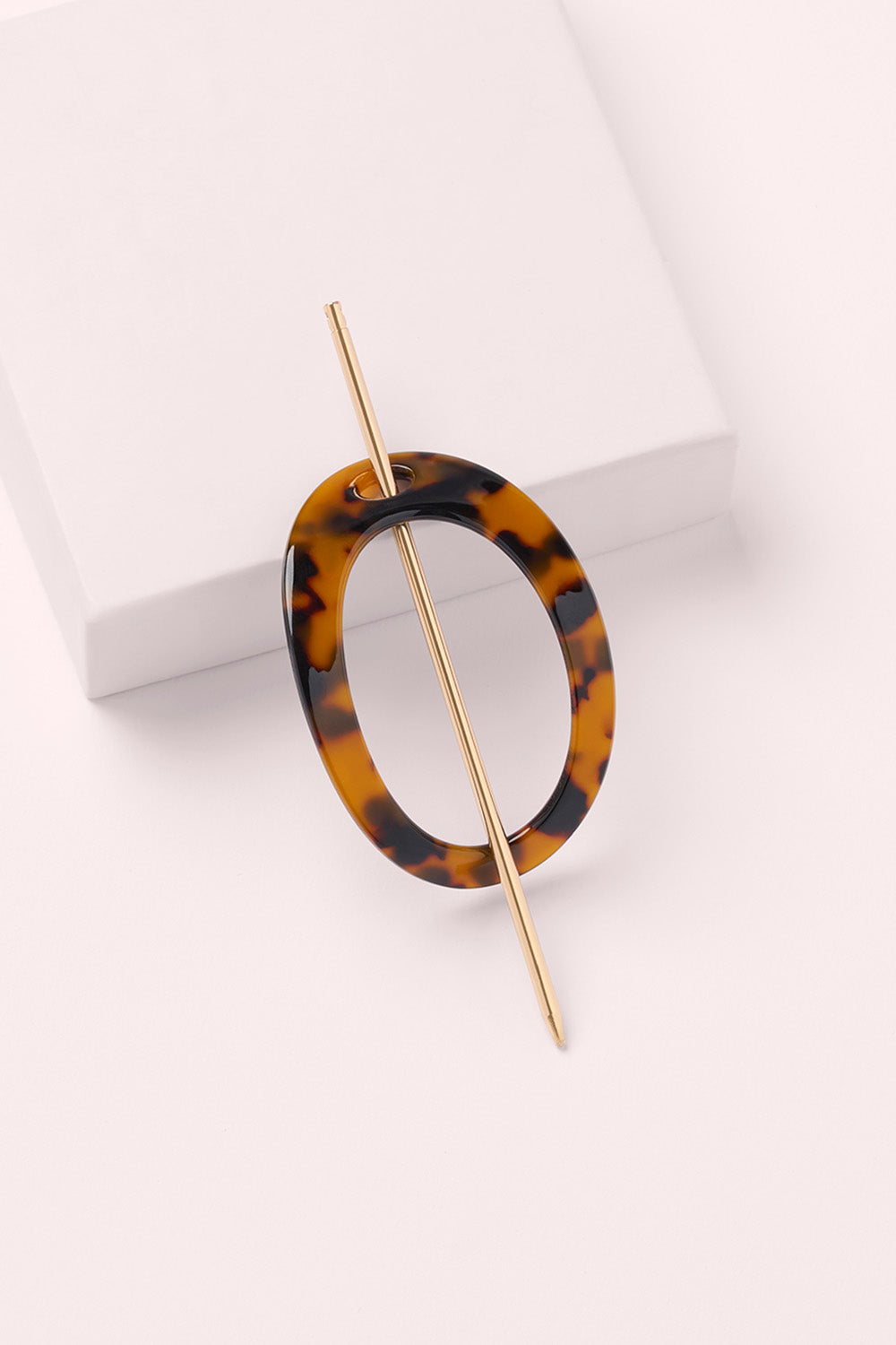 Editorial Hoop & Pin Tortoise Barrette