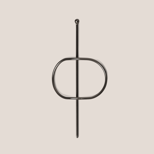 Hoop & Pin Barrette - Gunmetal