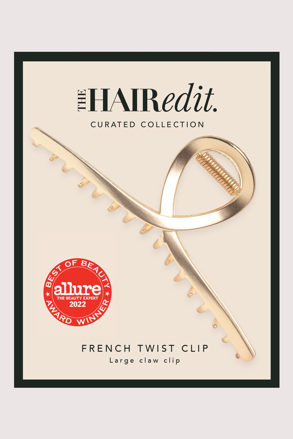 the hair edit french twist clip packaging with allure 2022 award