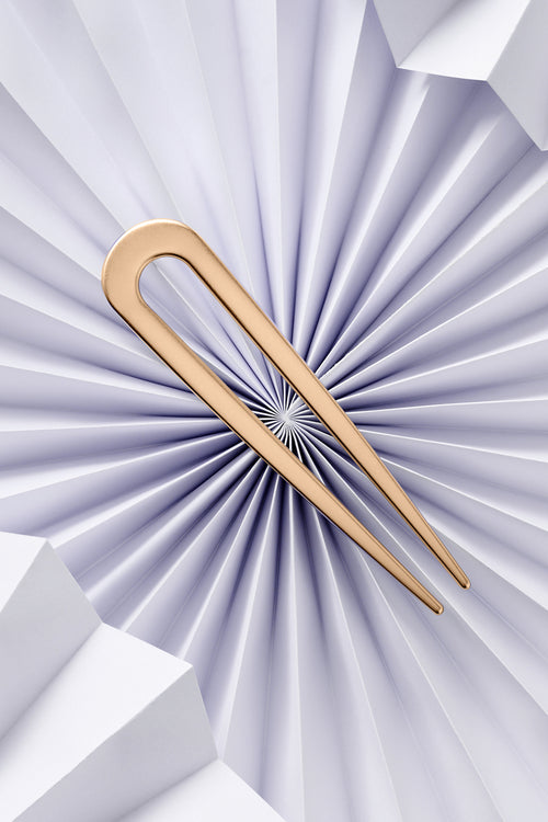 the hair edit gold sleek chignon french hair pin