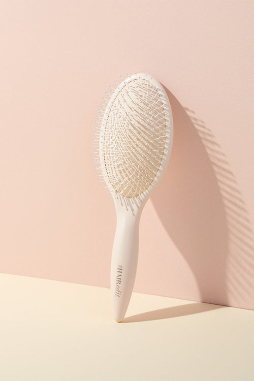 The Hair Edit Smooth & Polish Hairbrush in White Color