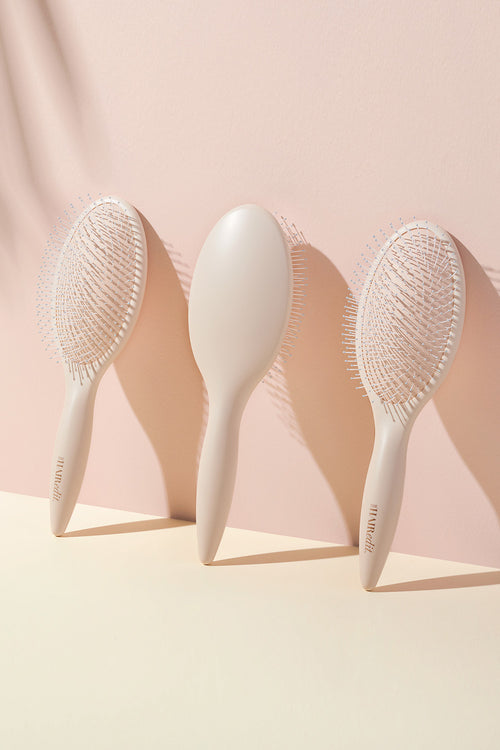 The Hair Edit Smooth & Polish Hairbrushes in White Color