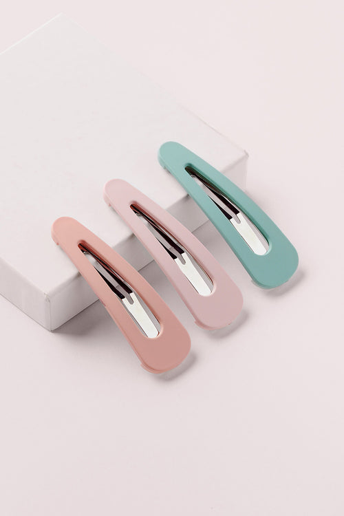 Pastel Snap Hair Clip Set - 3 Pack