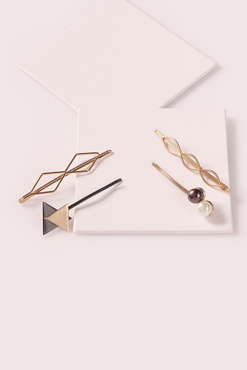 Geometric Bobby Pins Set