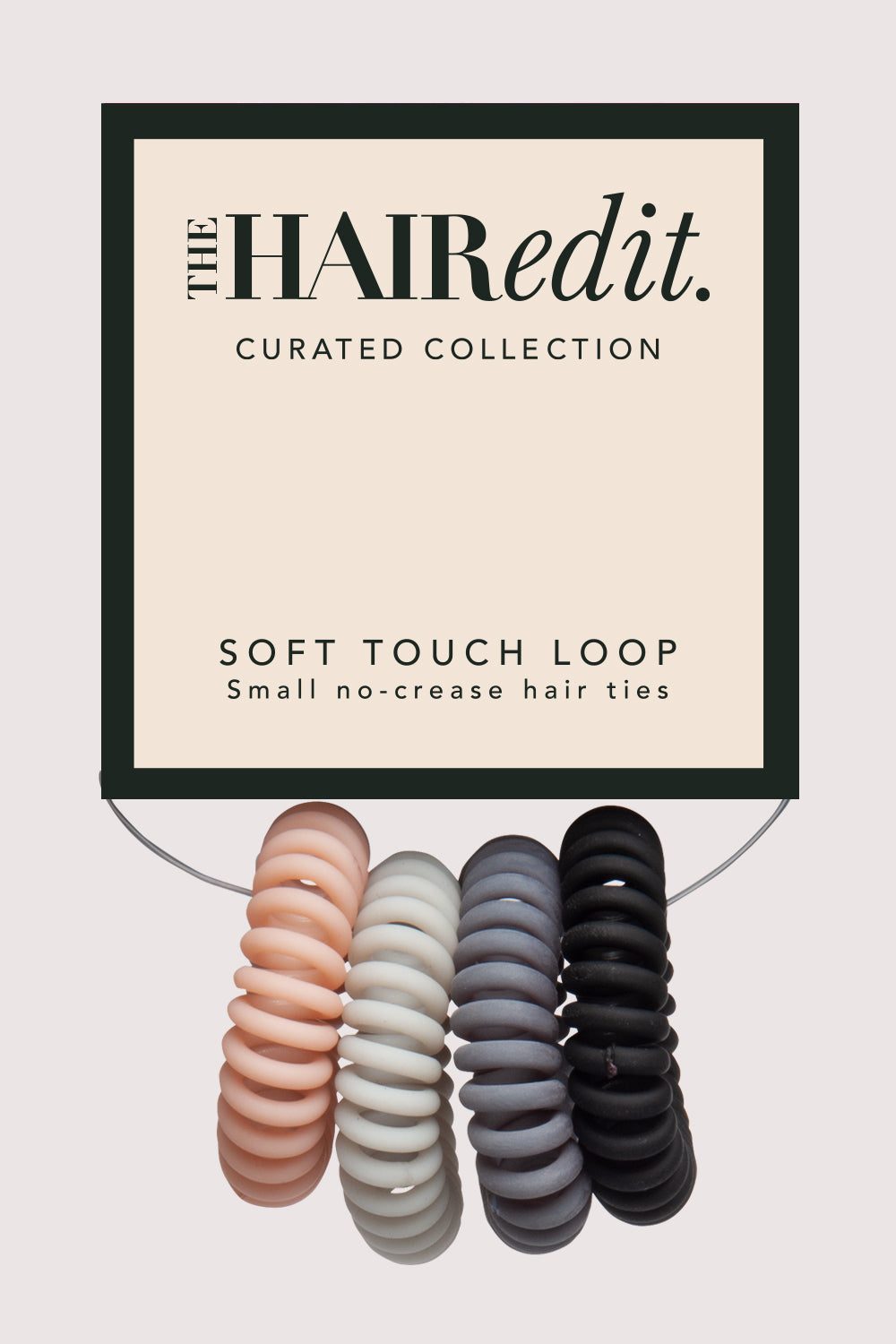 Slate & Rose Spiral Hair Ties Set - 4 Pack