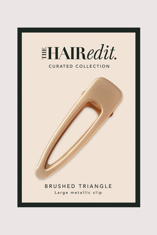 Brushed Triangle Metallic Hair Clip