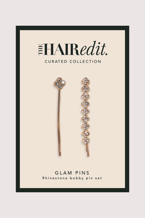 Rhinestone Bobby Pin Set - 2 Pack