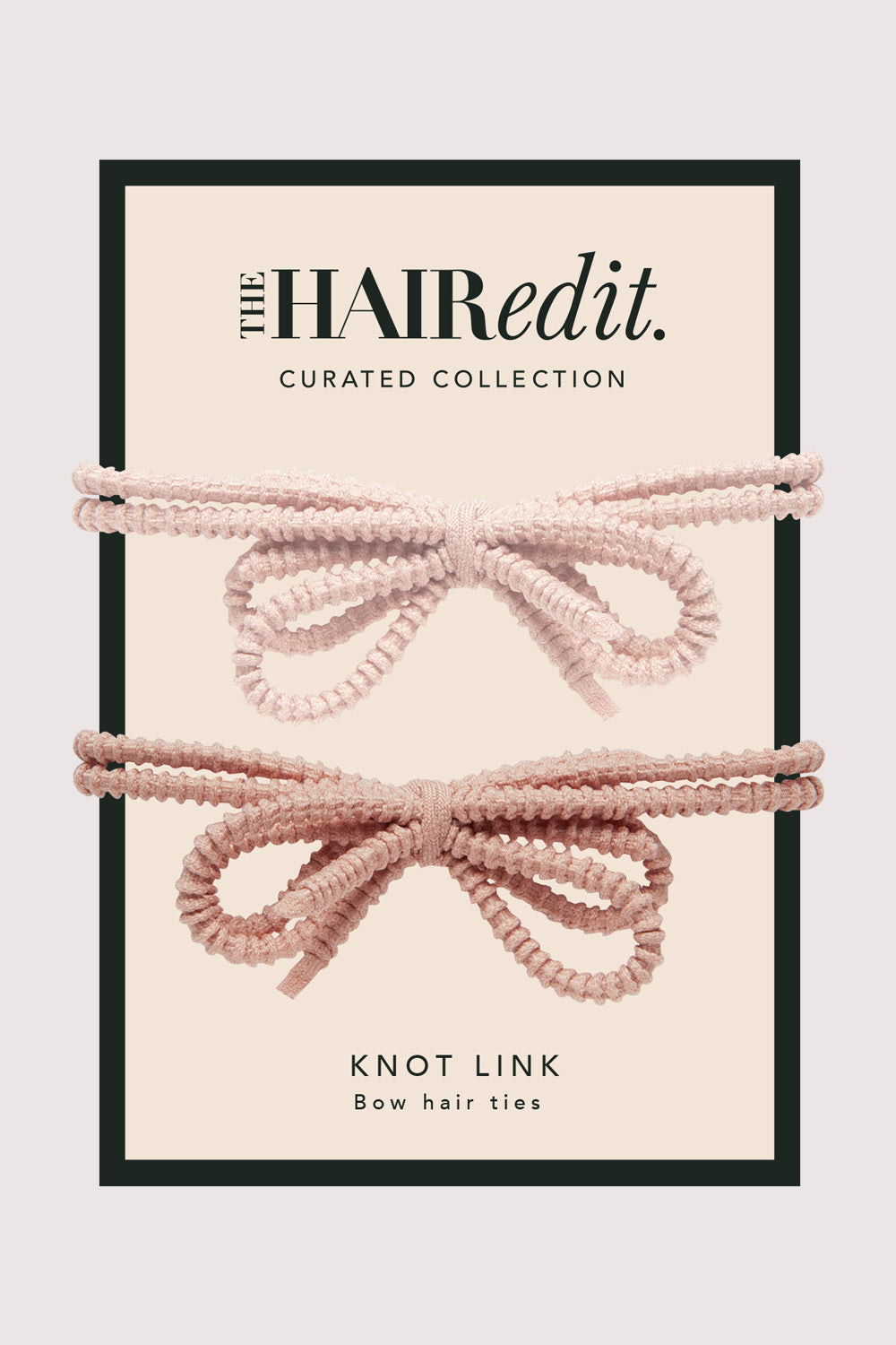 Connie Bow Hair Tie - Blush ($12) ❤ liked on Polyvore featuring