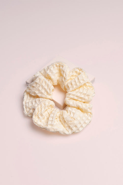 The Hair Edit Hygge Ribbon Waffle Scrunchie