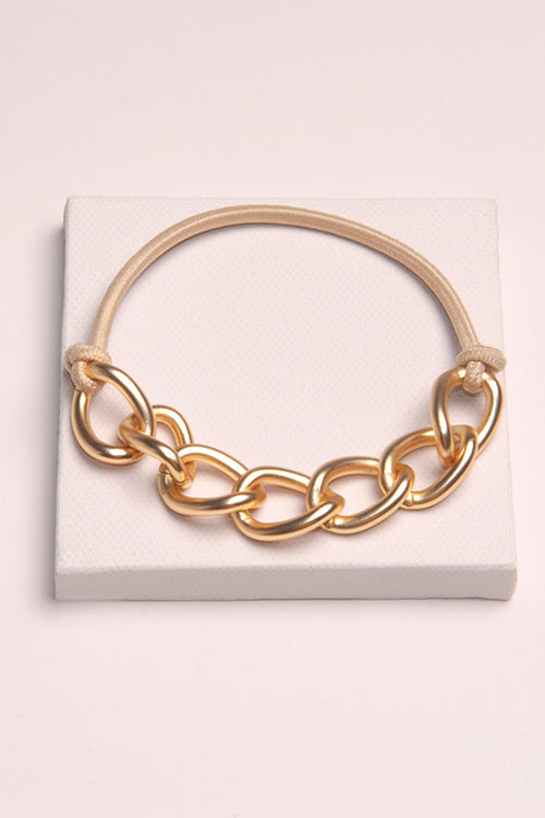 The Hair Edit Soft Gold Chain Wrap Metal Hair Tie