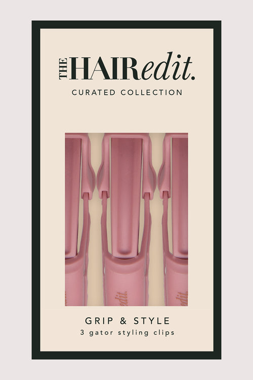 the hair edit pink gator clips in packaging