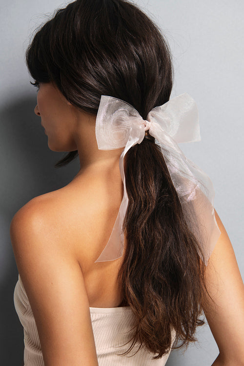 Organza Bow Ponytail Hook