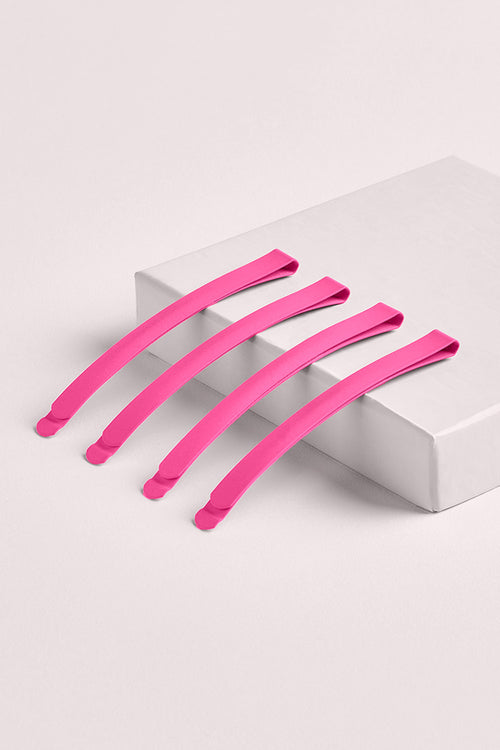 Fuchsia Pink Bobby Pin Set - 4 Pack