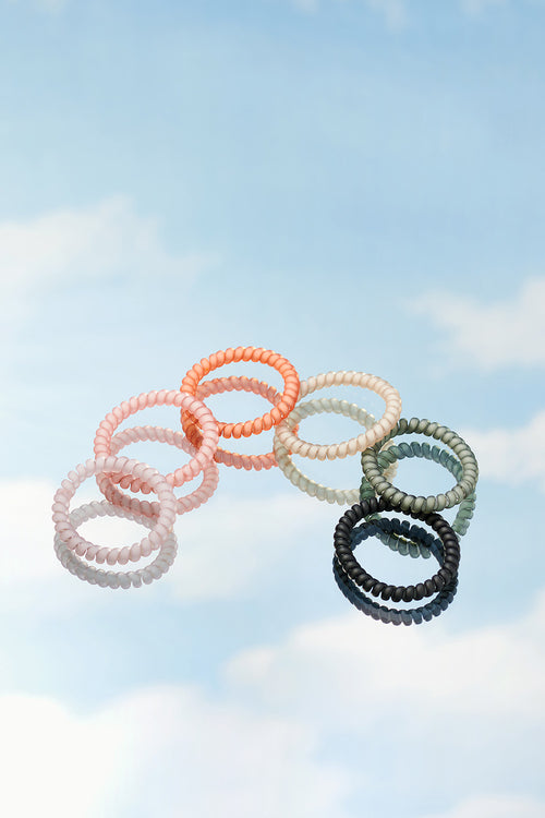 Jelly Loops Slim Spiral Hair Ties Set