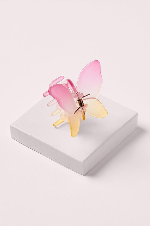 Ombre Butterfly Hair Claw Clip on white box